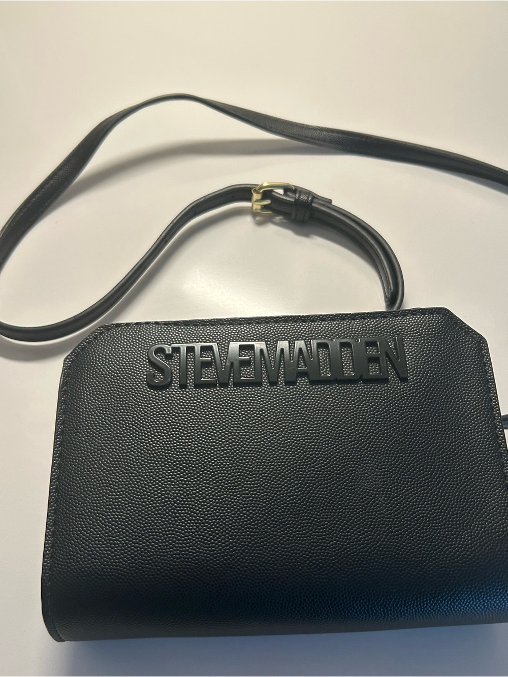Steve Madden Black Logo Crossbody Bag